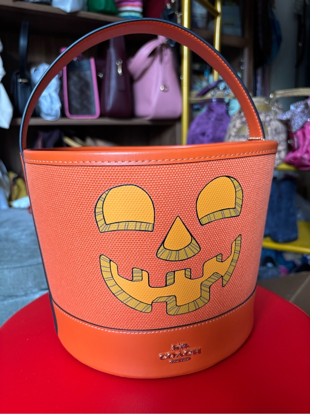 Coach Trick or Treat Halloween Pumpkin Bucket Bag